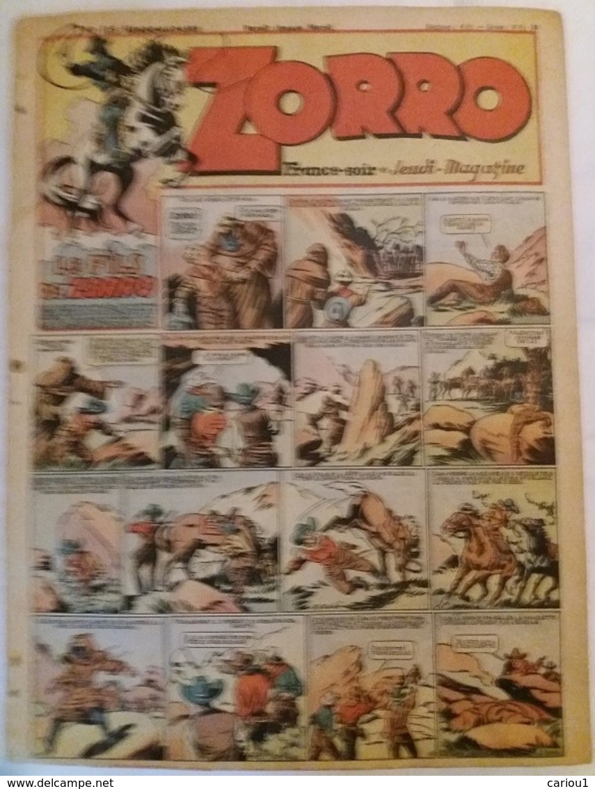 C1 ZORRO Jeudi Magazine 115 1948 ROBIN Zig Et Puce LIEUTENANT X Port Inclus France - Zorro