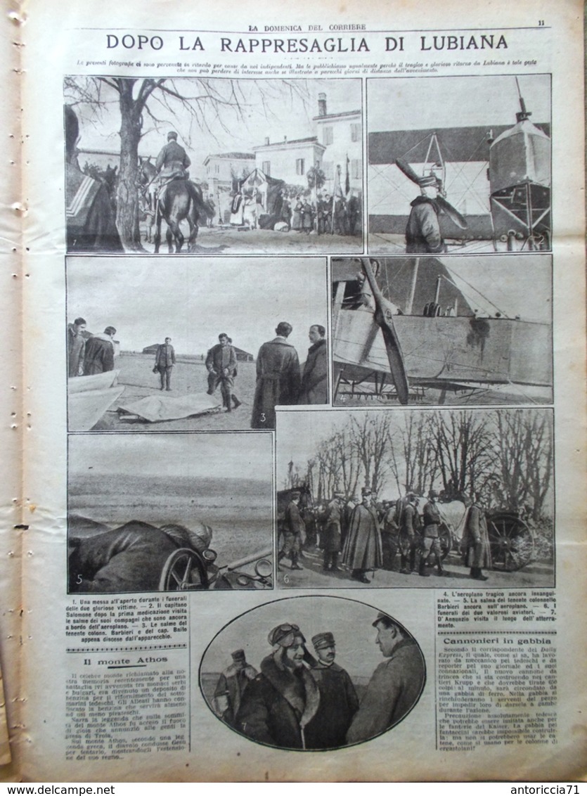 La Domenica Del Corriere 26 Marzo 1916 WW1 Battaglia Di Verdun Lubiana Venezia - Guerre 1914-18