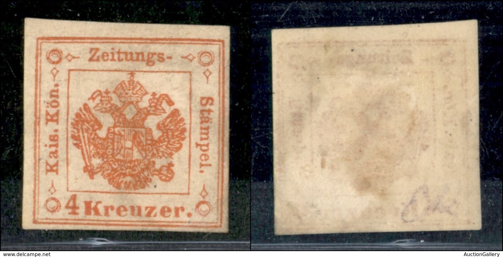 ANTICHI STATI ITALIANI - LOMBARDO VENETO - 1873 - Ristampe - Segnatasse Giornali - 4 Kreuzer (R33) - Gomma Originale (1. - Other & Unclassified