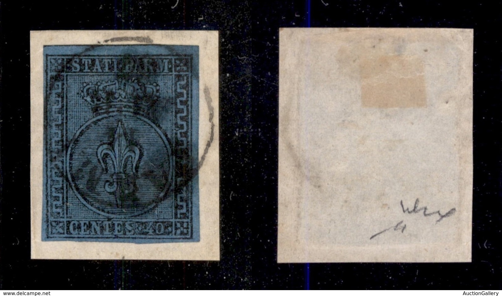 ANTICHI STATI ITALIANI - PARMA - 1852 - 40 Cent (5) Usato Su Frammento - Chiavarello - Sonstige & Ohne Zuordnung