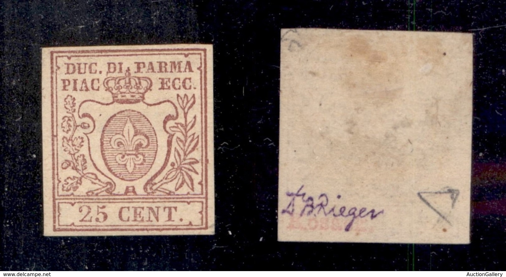 ANTICHI STATI ITALIANI - PARMA - 1857 - 25 Cent (10) - Gomma Originale - Diena (1.500) - Sonstige & Ohne Zuordnung