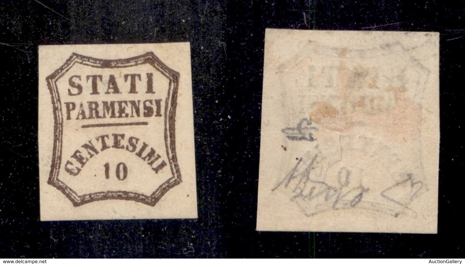 ANTICHI STATI ITALIANI - PARMA - 1859 - 10 Cent (14) - Gomma Originale - Diena (2.200) - Autres & Non Classés