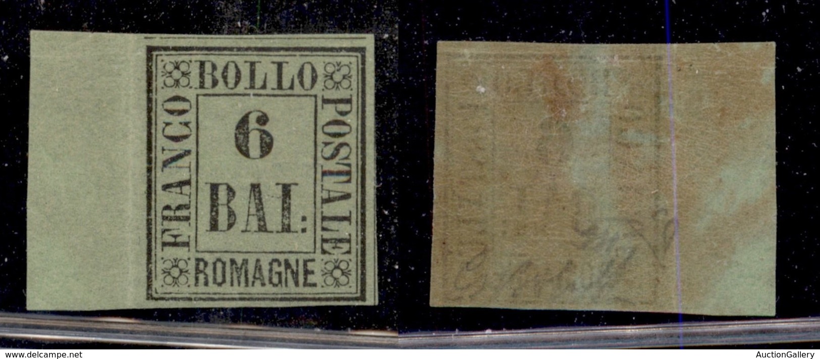ANTICHI STATI ITALIANI - ROMAGNE - 1859 - 6 Bai (7) Bordo Foglio - Gomma Originale - Other & Unclassified