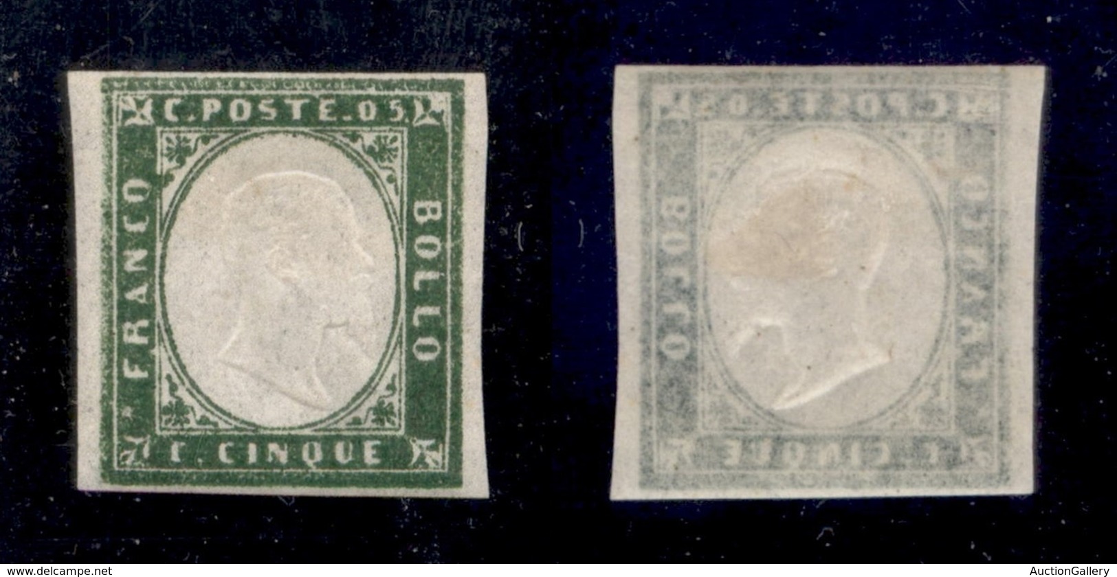 ANTICHI STATI ITALIANI - SARDEGNA - 1861 - 5 Cent (13C) - Gomma Originale - Leggero Decalco - Other & Unclassified