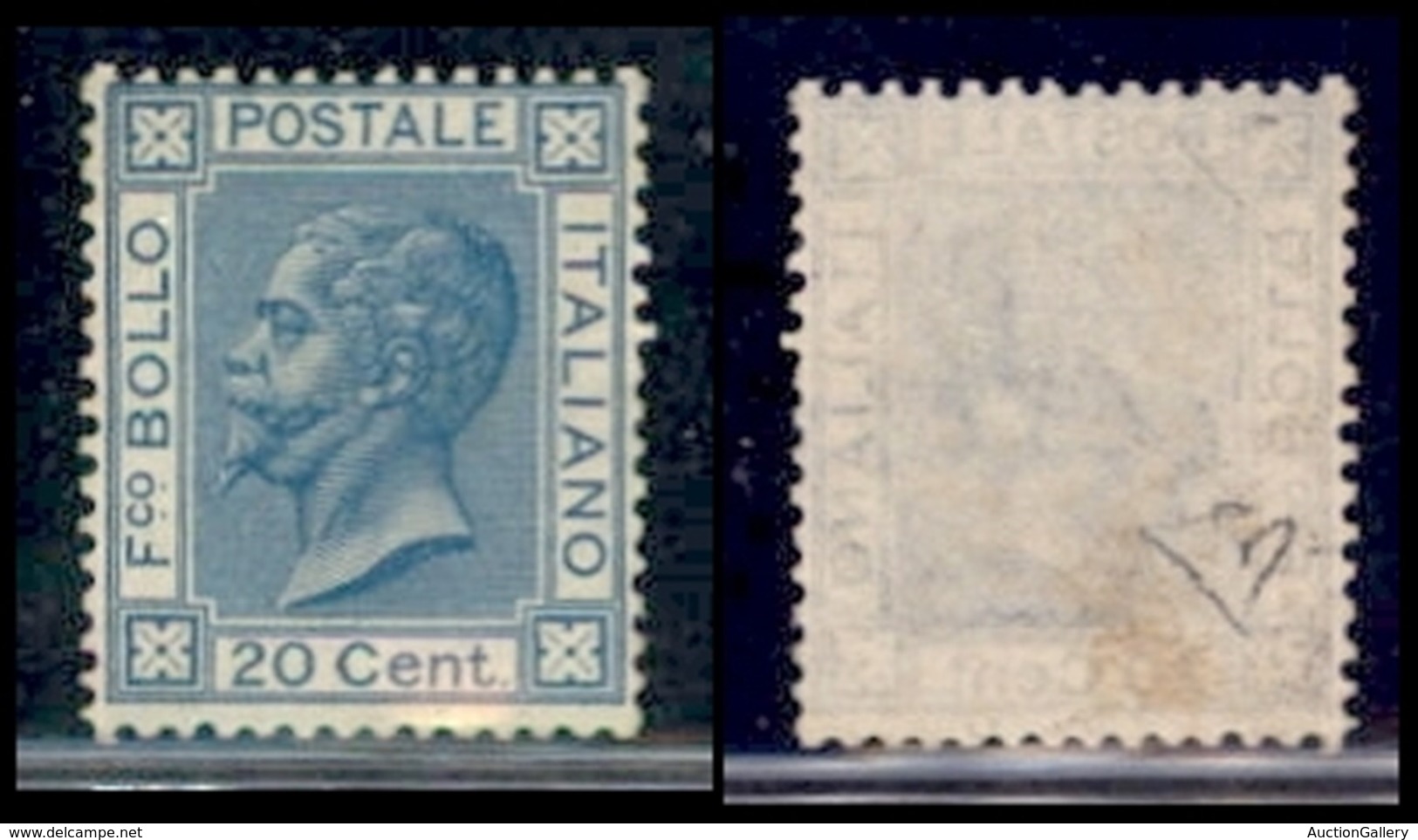 REGNO - POSTA ORDINARIA - 1867 - 20 Cent Bigola (T26) Tiratura Di Torino - Gomma Originale - Cert Diena (500) - Other & Unclassified