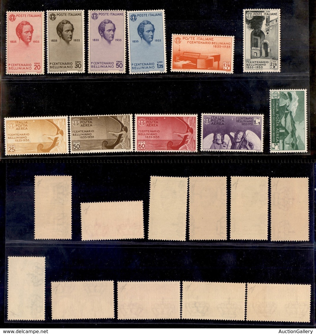 REGNO - POSTA ORDINARIA - 1935 - Bellini (388/393 + 90/94 Aerea) - Serie Completa - Gomma Integra (875) - Autres & Non Classés