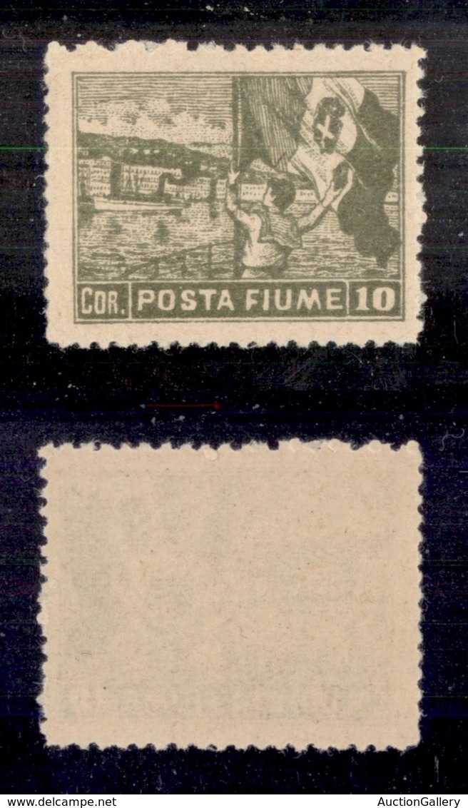 OCCUPAZIONI I GUERRA MONDIALE - FIUME - 1919 - 10 Corone (56/Iac) - Dentellatura Mista - Gomma Integra (2.500) - Autres & Non Classés