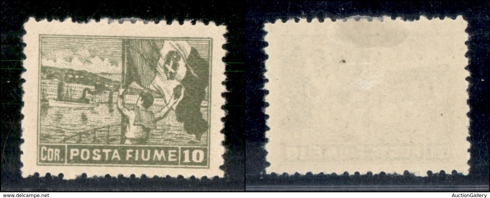 OCCUPAZIONI I GUERRA MONDIALE - FIUME - 1919 - 10 Corone (56/II) - Dentellato 10 1/2 - Gomma Originale (650) - Other & Unclassified