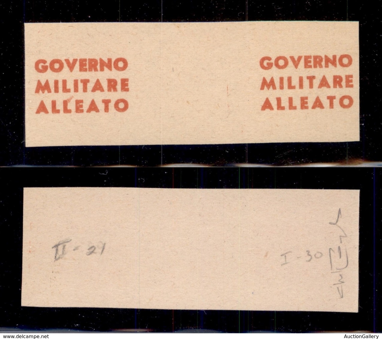 OCCUPAZIONI STRANIERE DI TERRITORI ITALIANI - OCCUPAZIONE ANGLO-AMERICANA - Napoli - 1943 - Prova Di Macchina (in Rosso) - Other & Unclassified
