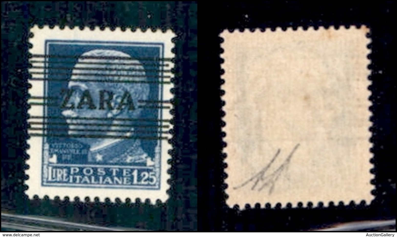 OCCUPAZIONI STRANIERE DI TERRITORI ITALIANI - OCCUPAZIONE TEDESCA - ZARA - 1943 - 1.25 Lire (26e-secondo Tipo) - A Tagli - Autres & Non Classés