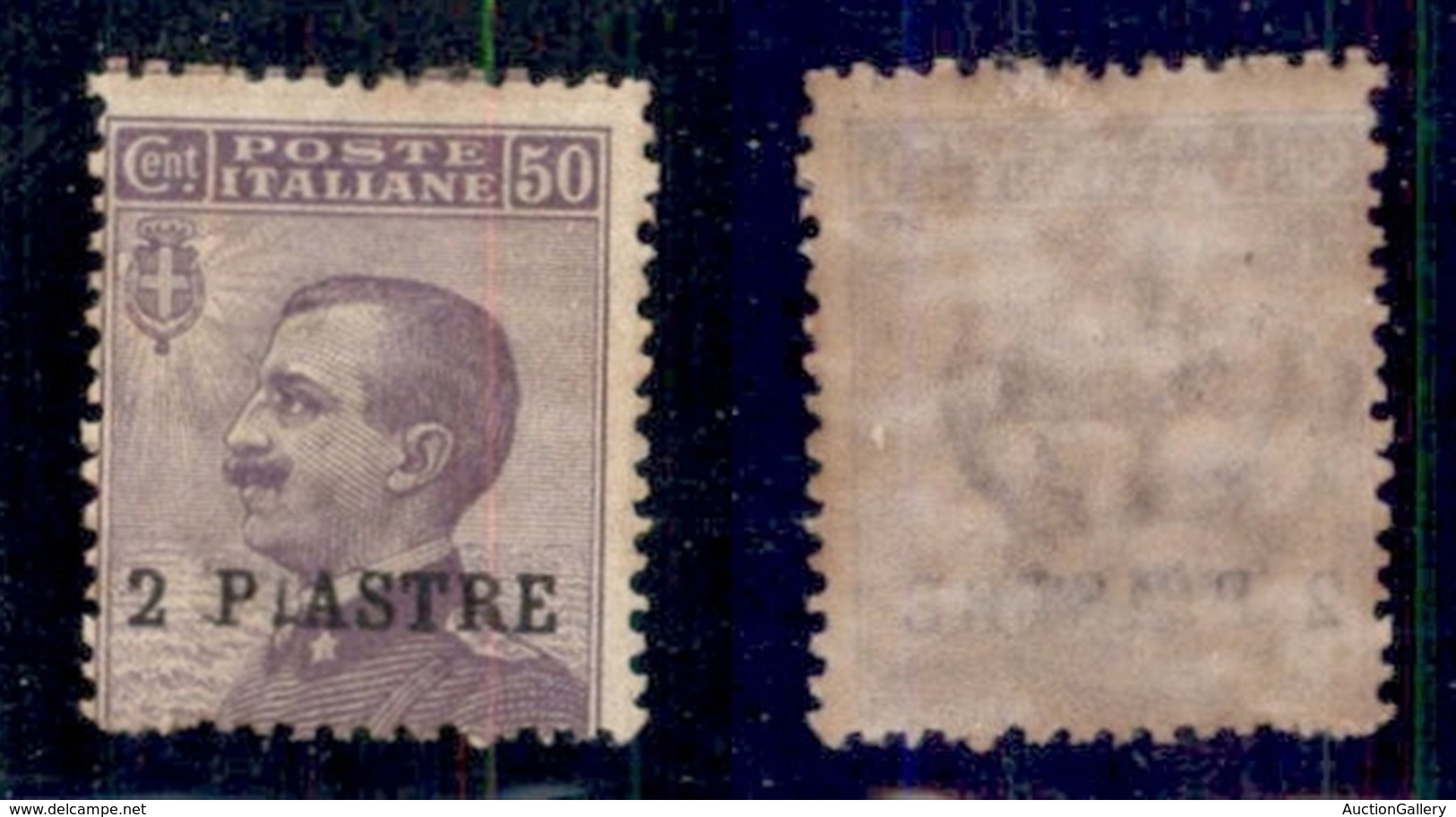 UFFICI POSTALI ALL'ESTERO - LEVANTE - COSTANTINOPOLI - 1908 - 2 Piastre Su 50 Cent (12m) Con Cifra Stretta - Gomma Origi - Autres & Non Classés