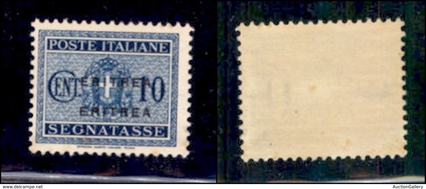 COLONIE - ERITREA - 1934 - Segnatasse - 10 Cent (27b) Con Doppia Soprastampa - Molto Bello (750) - Autres & Non Classés