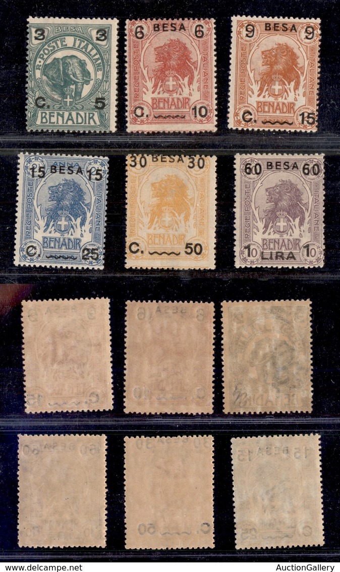 COLONIE - SOMALIA - 1922 - Soprastampati (24/29) - Serie Completa - Gomma Integra (500) - Other & Unclassified