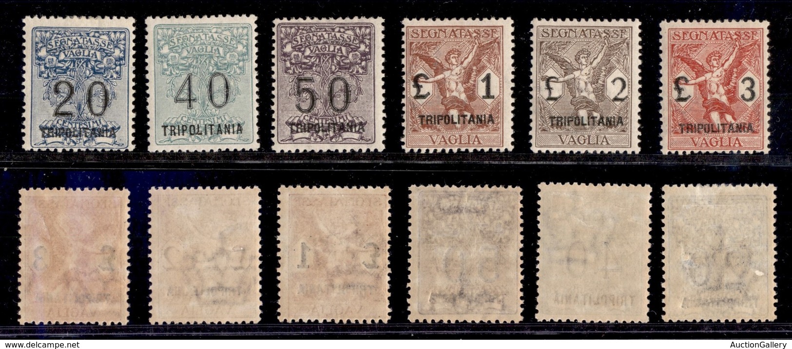 COLONIE - TRIPOLITANIA - 1924 - Segnatasse Per Vaglia (1+3/6+8) - 6 Valori - Gomma Originale (1.050) - Sonstige & Ohne Zuordnung