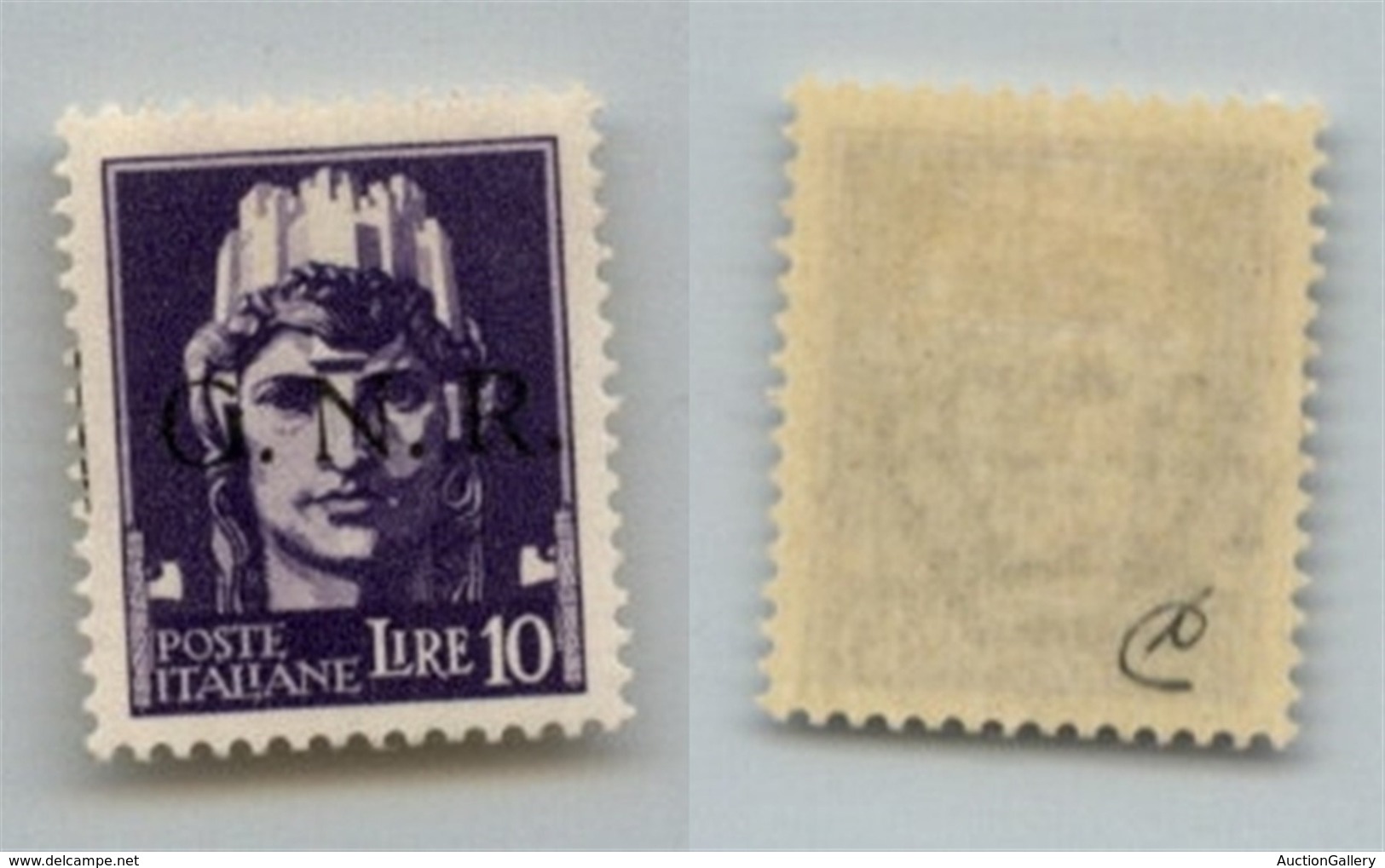 RSI - G.N.R. VERONA - 1944 - 10 Lire (486ka) Con Spazio Tipografico Sulla Dentellatura (a Sinistra) - Gomma Originale (9 - Autres & Non Classés