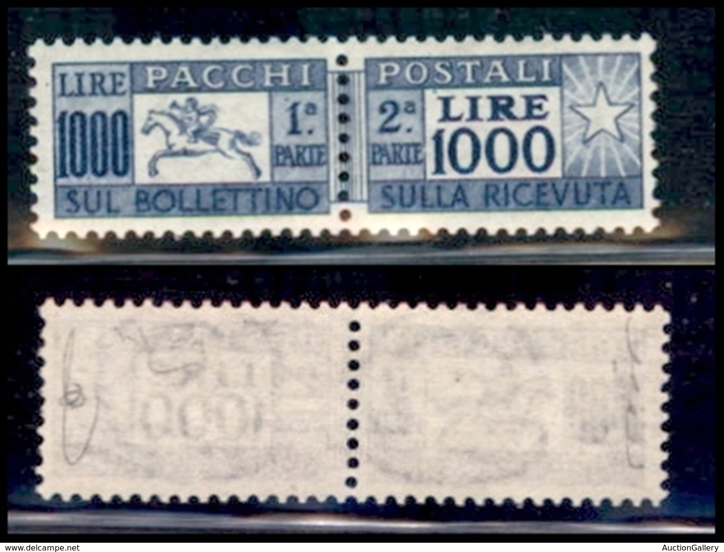 REPUBBLICA - PACCHI POSTALI - 1954 - 1000 Lire Cavallino (81) - Gomma Integra - Cert Ray (4500) - Other & Unclassified