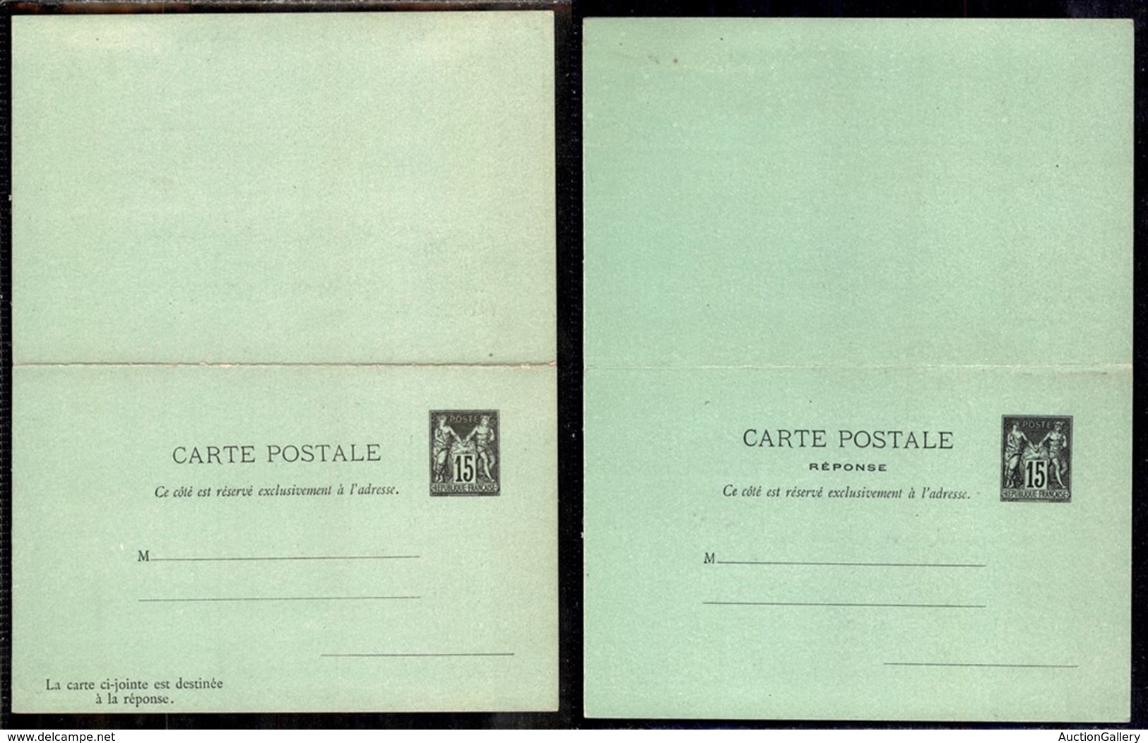 EUROPA - FRANCIA - 1876/1881 – Intero Postale Del 15 Cent Con Risposta – Nuovo - Other & Unclassified