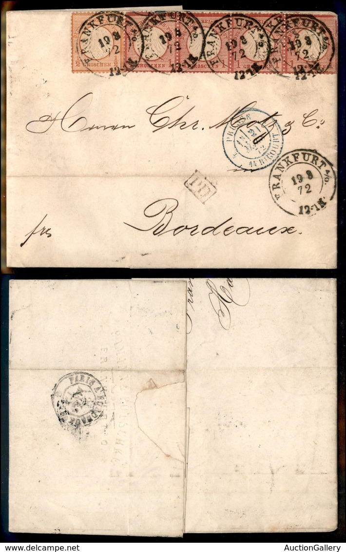 EUROPA - GERMANIA - ½ Grosche (14) + Striscia Di 4 Del 1 Groschen Appena Difettosa A Destra Sul Bordo (15)- Lettera Da F - Autres & Non Classés