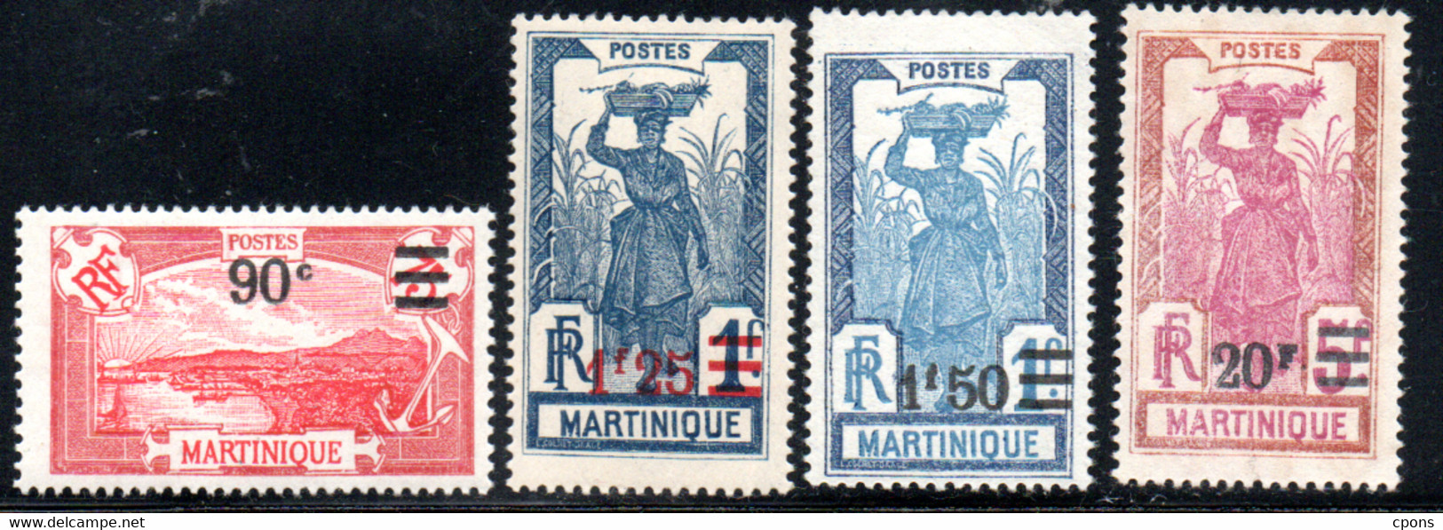 Martinique  114/6,119   */** - Unused Stamps