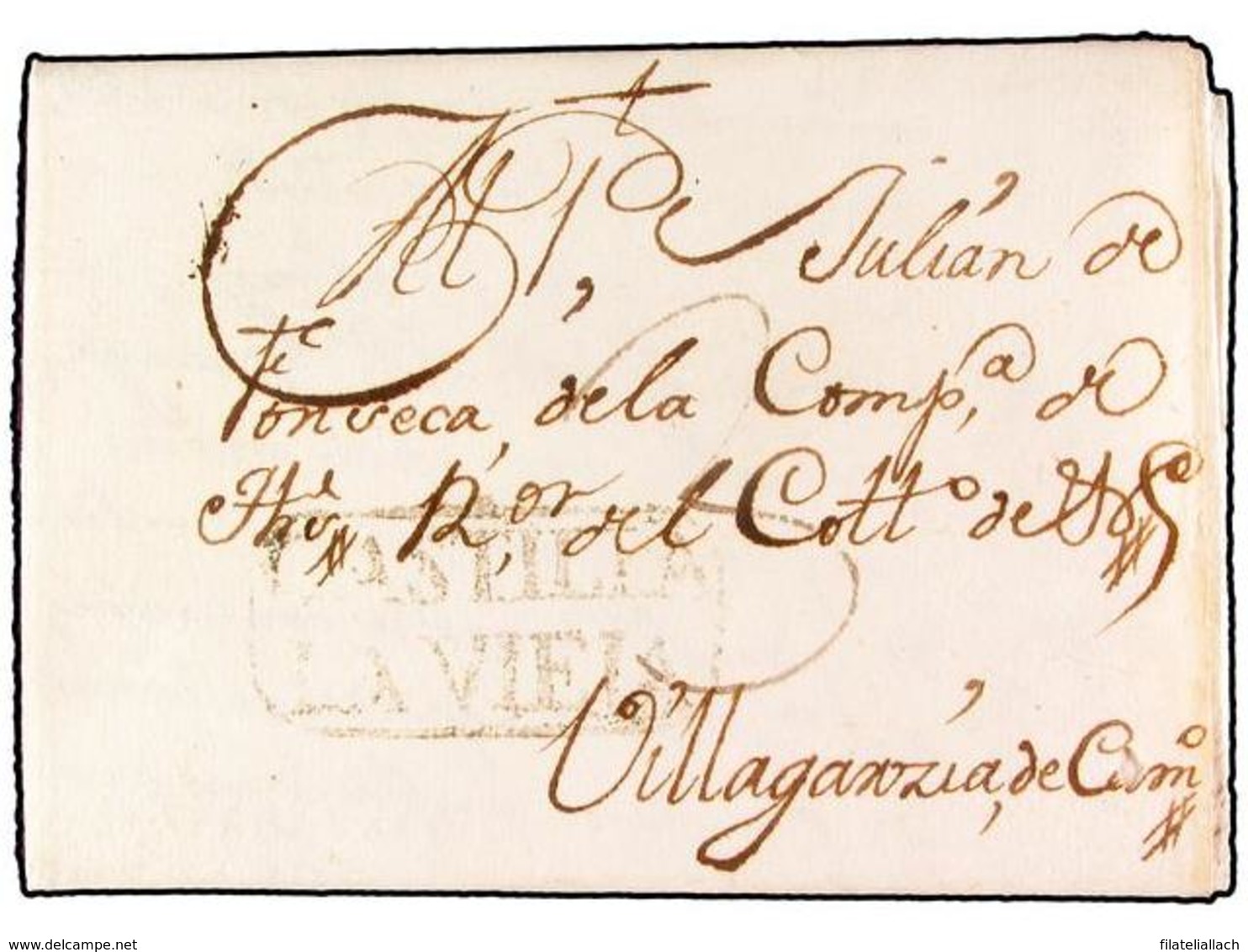 SPAIN: PREPHILATELIC MARKS  DP14 CASTILLA LA VIEJA - ...-1850 Voorfilatelie