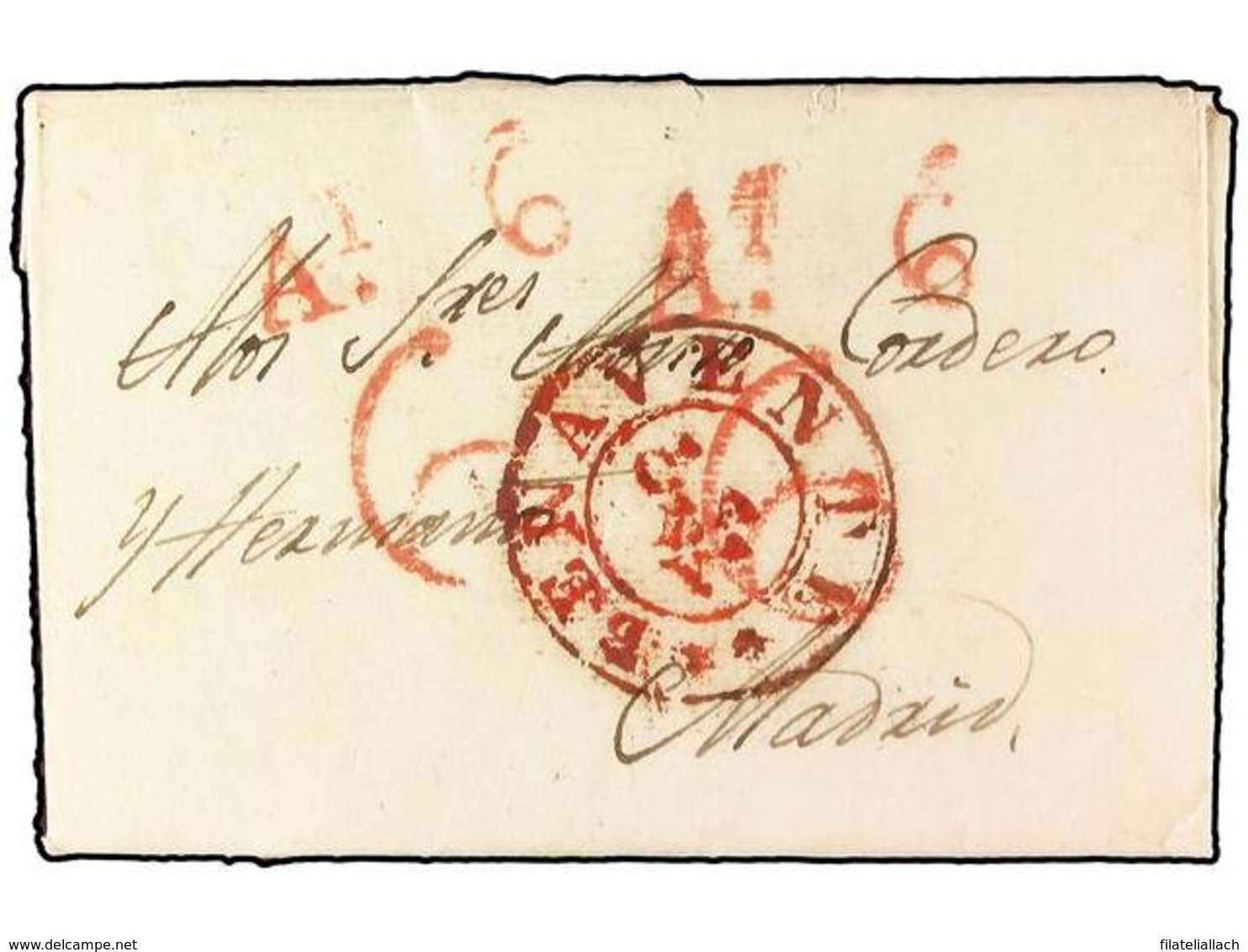 SPAIN: PREPHILATELIC MARKS  DP14 CASTILLA LA VIEJA - ...-1850 Prefilatelia