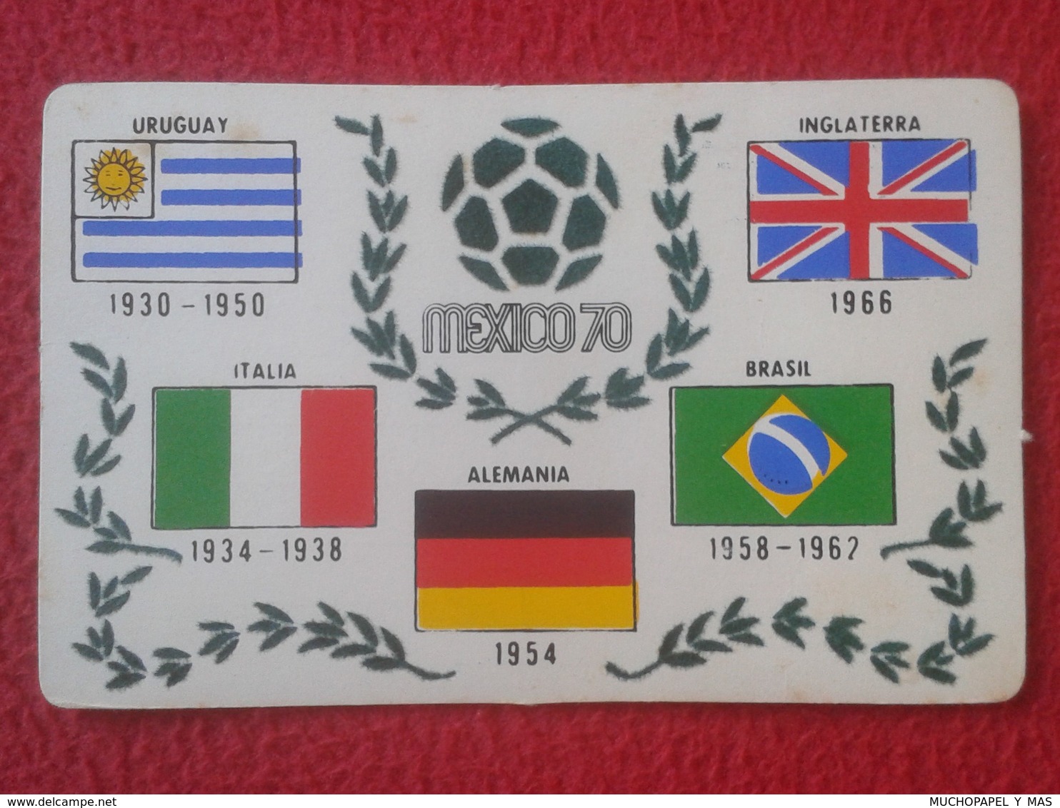 RARE POSTAL POST CARD MUNDIAL DE MEXICO 70 1970 WORLD CUP FOOTBALL FÚTBOL CHAMPIONSHIP COPA DEL MUNDO SOCCER ENGLAND.... - Fussball