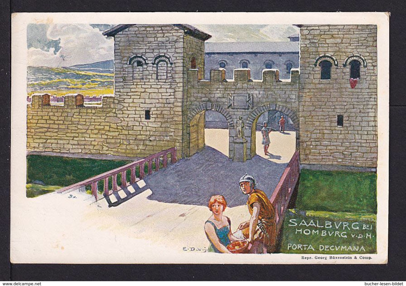 5 Pf. Privat Ganzsache "Saalburg - Porta Decumana" - Gebraucht 1899 - Archéologie