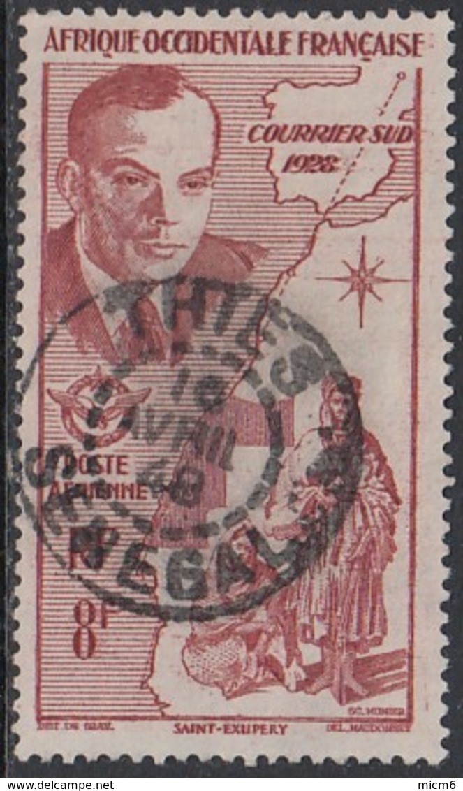 Afrique Occidentale Française - Thies / Sénégal Sur Poste Aérienne N° 11 (YT) N° 11 (AM). Oblitération. - Used Stamps
