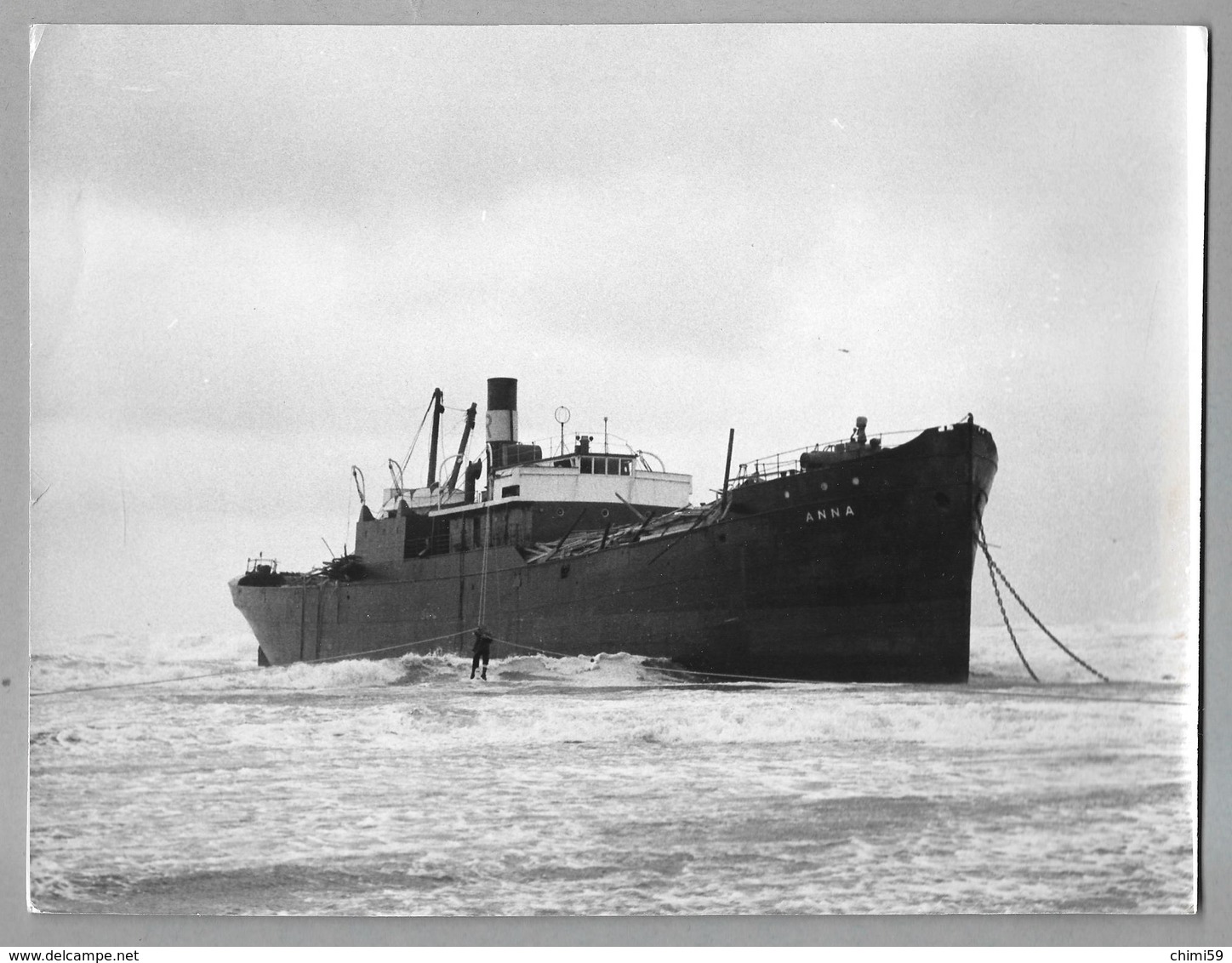 PHOTO PRESS 1959 -  FREIGHTER ANNA -CM.  24X19  Bateau  Barco  Bateaux Nave Ship Boat Cargo - Barche
