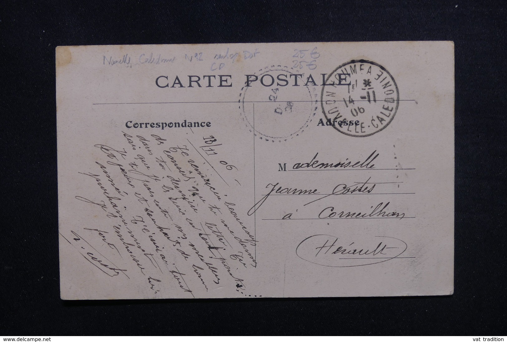 NOUVELLE CALÉDONIE - Affranchissement De Nouméa Sur Carte Postale En 1906 Pour La France - L 50849 - Lettres & Documents