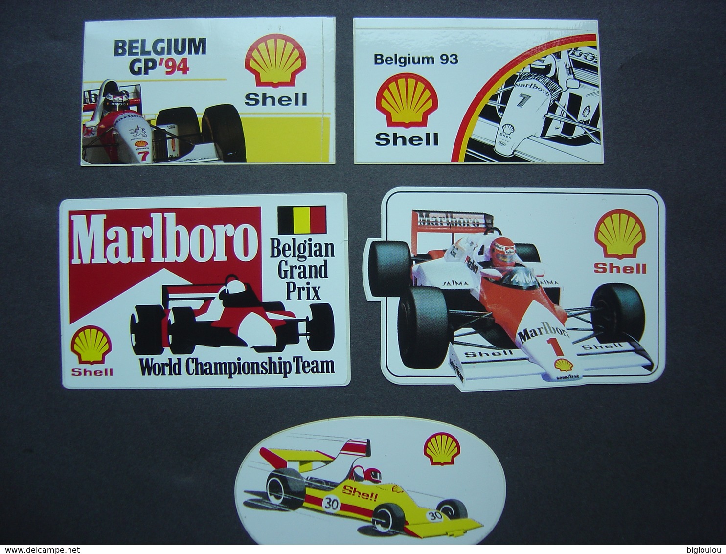 Lot De 5 Stickers - Autocollants - Formule 1 - Motorsport - Grand-prix Of Belgium - Automobilismo - F1