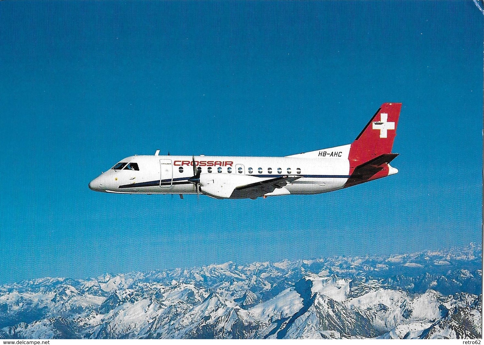 AVIATIK / FLUGZEUGE → Crossair's Cityliner Over The Swiss Alps Mit Saab-Fairchild 340 Cityliner - Sonstige & Ohne Zuordnung