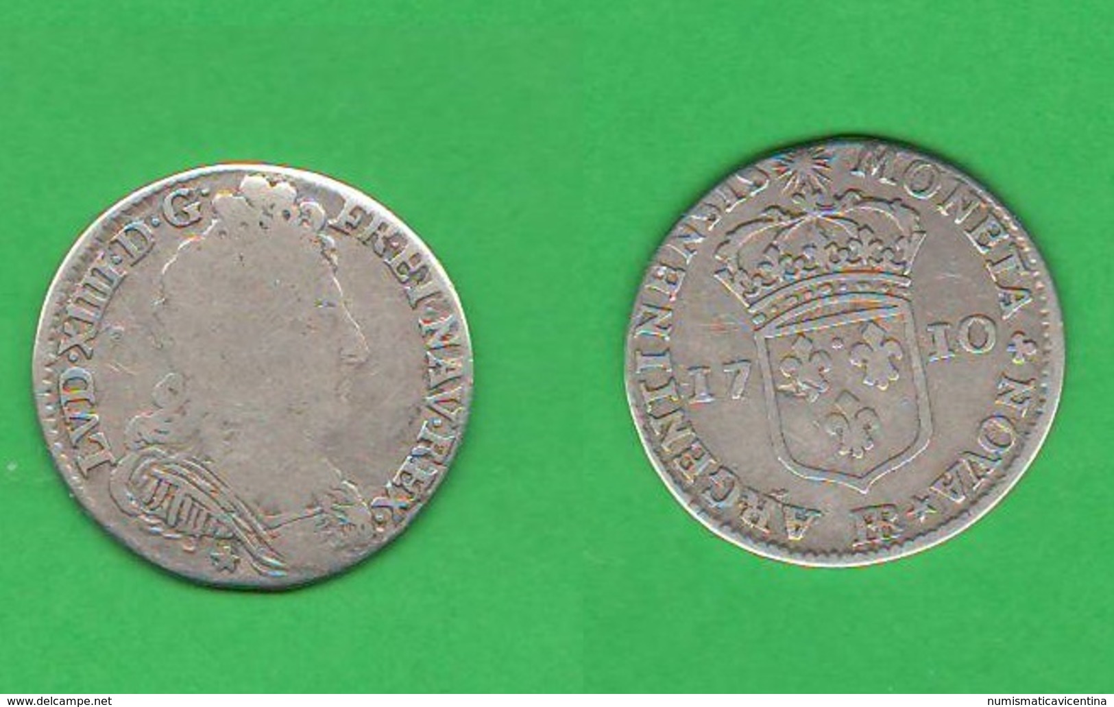 10 Sols 1710 Francia France BB Strasbourg Mint Louis  XIV° Rex 1/8 Di Ecu Re Sole Sun King - Autres & Non Classés