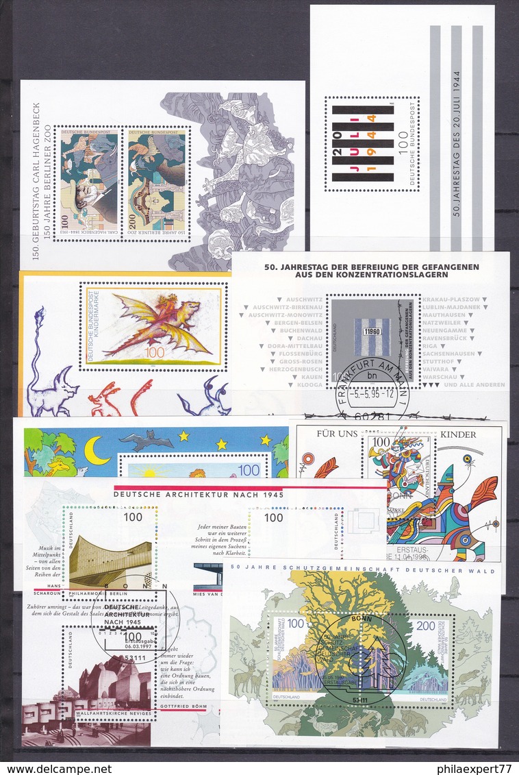 BRD - 1982/97 - Block Sammlung - Postfrisch/Gest. - Gebraucht