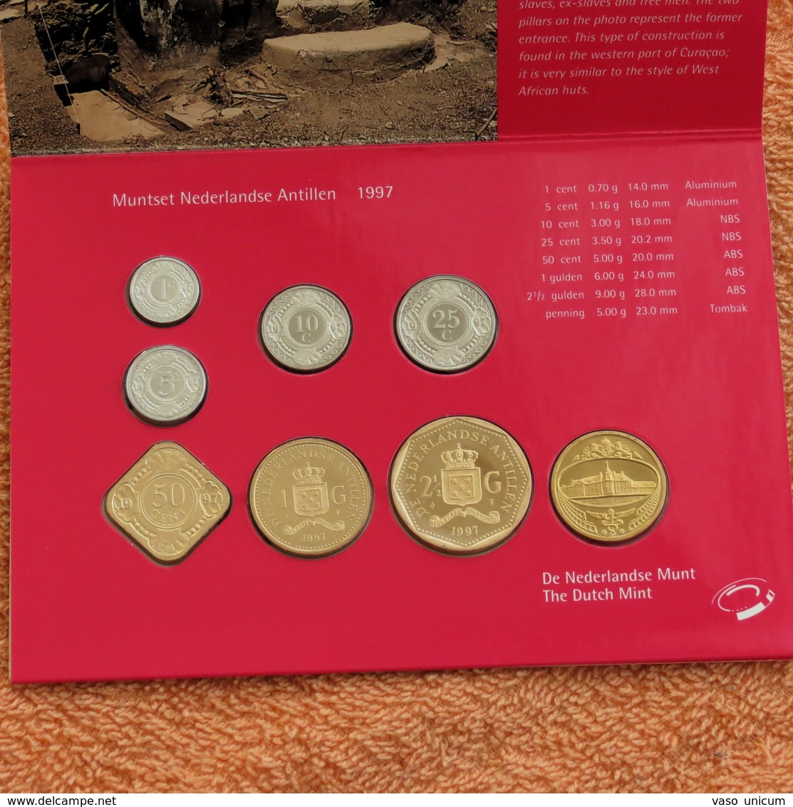 Antilles Netherlands Set 1 5 10 25 50 Cents 1 2.1/2  Gulden 1997 Unc - Netherlands Antilles