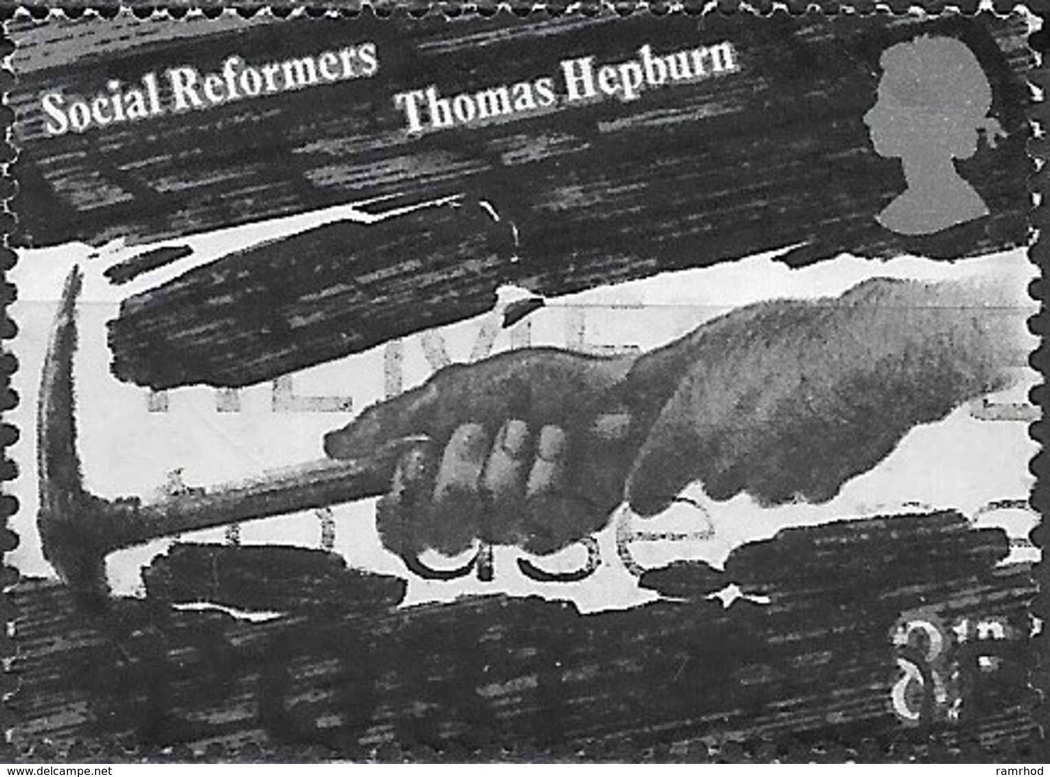 GREAT BRITAIN 1976 Social Reformers - 81/2p Hewing Coal (Thomas Hepburn) AVU - Used Stamps