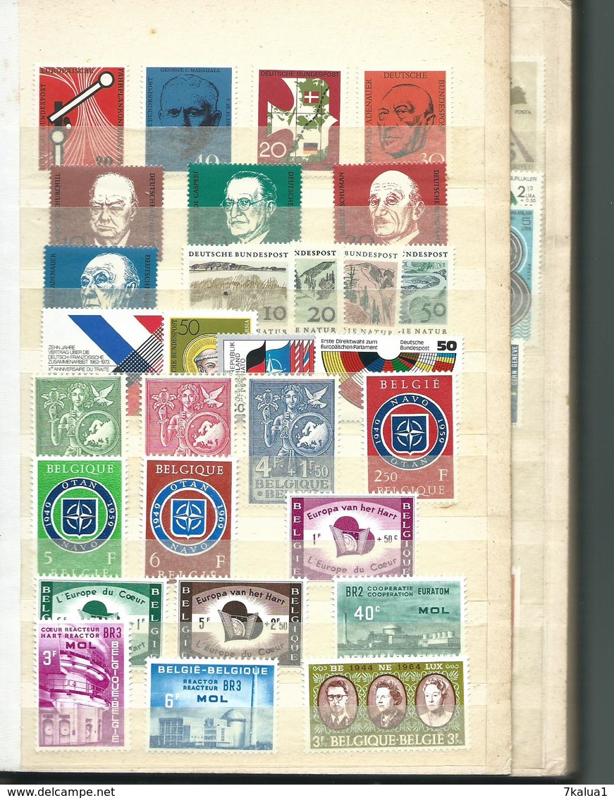 Lot De Timbres Neufs ** Divers Pays ( Europe Surtout)  Cote Environ 650 €. 14 Pages - Sammlungen (im Alben)