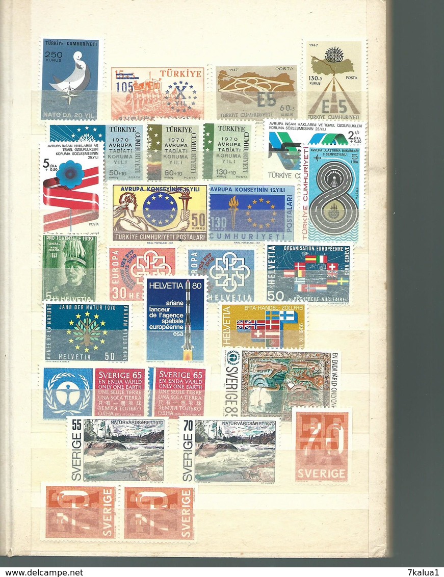 Lot De Timbres Neufs ** Divers Pays ( Europe Surtout)  Cote Environ 650 €. 14 Pages - Sammlungen (im Alben)