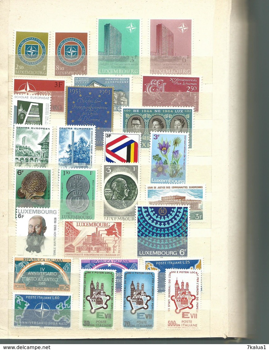 Lot De Timbres Neufs ** Divers Pays ( Europe Surtout)  Cote Environ 650 €. 14 Pages - Collections (with Albums)