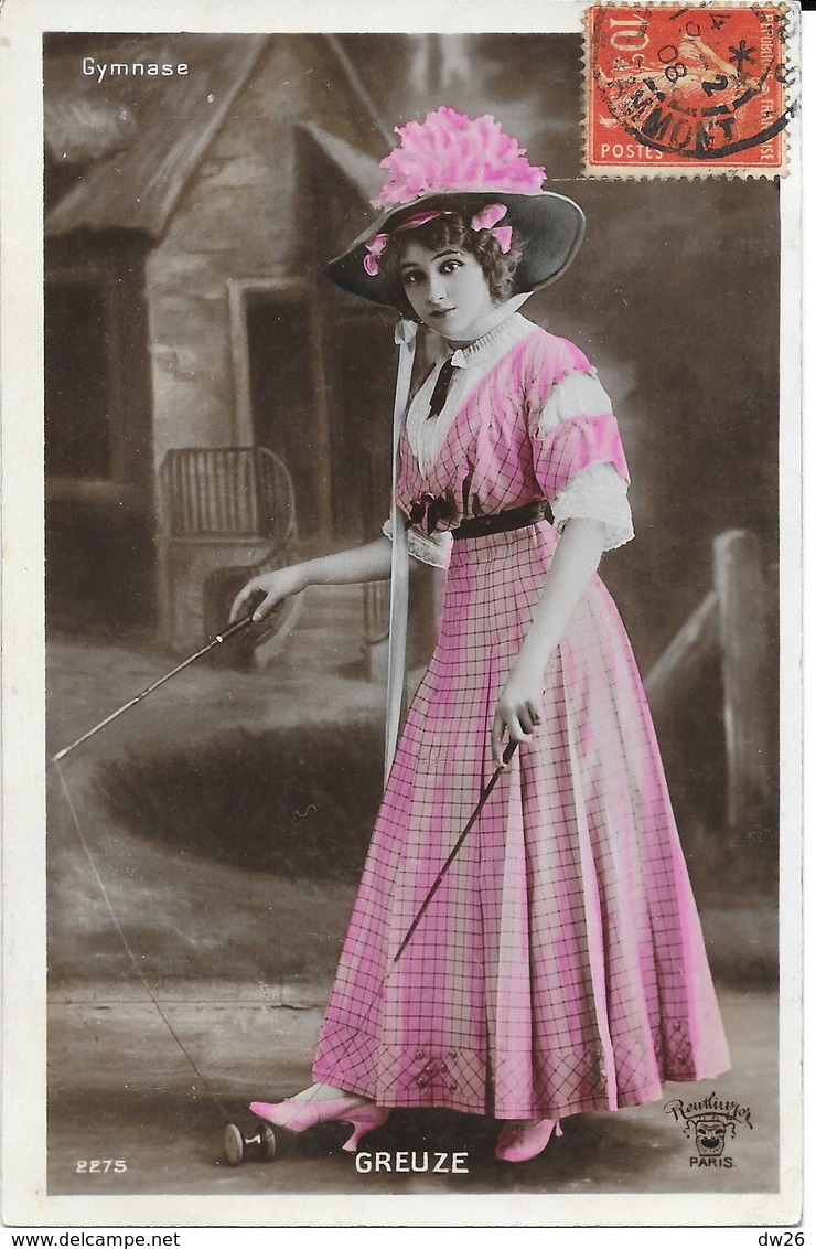 Portrait De Lilian Greuze Jouant Au Diabolo, Actrice Théâtre Et Cinéma - Gymnase - Carte Reutlinger N° 2275 - Entertainers