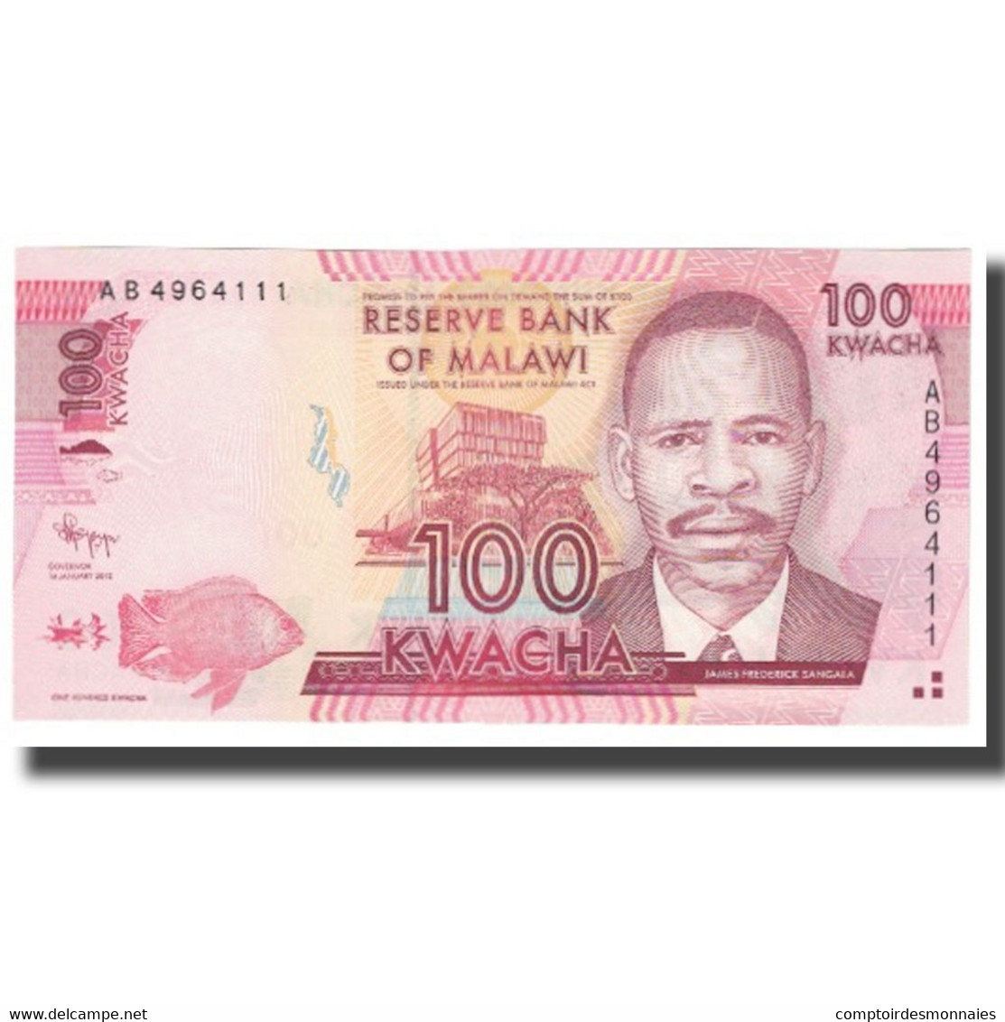 Billet, Malawi, 100 Kwacha, 2012, 2012-01-01, KM:59, NEUF - Malawi