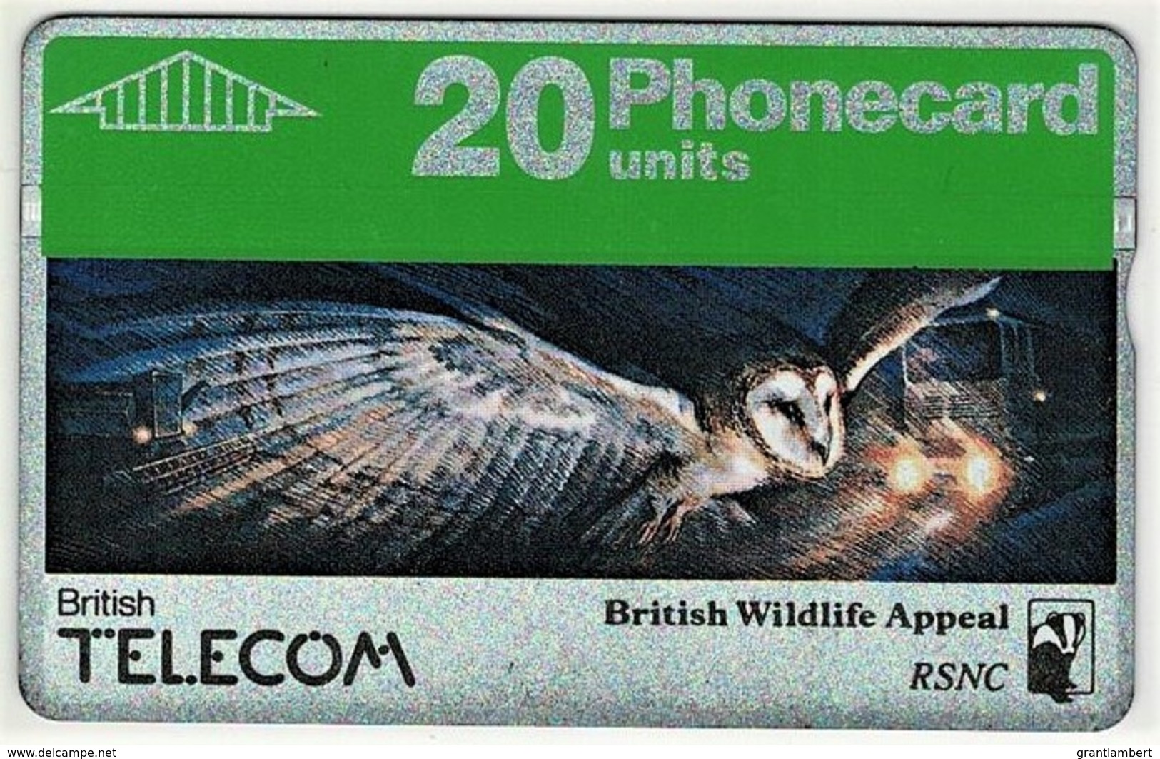 British Telecom - Owl, British Wildlife Appeal Phonecard - Owls