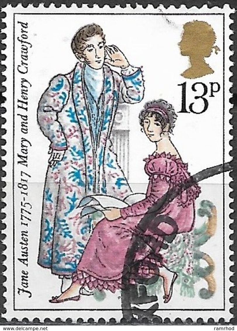 GREAT BRITAIN 1975 Birth Bicentenary Of Jane Austen (novelist) - 13p - Mary And Henry Crawford (Mansfield Park) FU - Usati