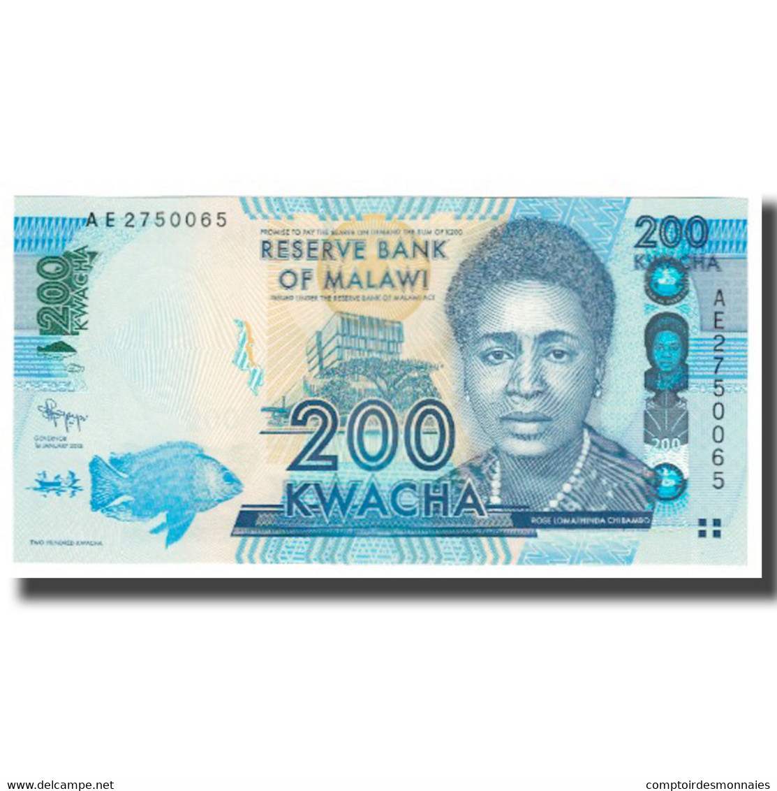 Billet, Malawi, 200 Kwacha, 2012, 2012-01-01, KM:60, NEUF - Malawi