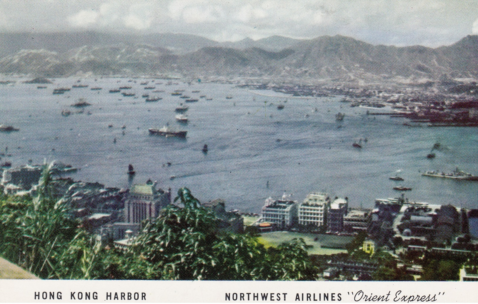 CHINA (Hong Kong) , 50-60s ; Harbor ; NORTHWEST AIRLINES - Chine (Hong Kong)