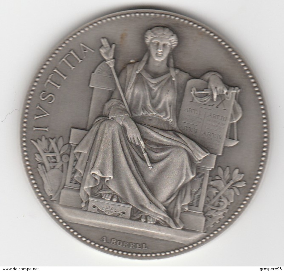 MEDAILLE IVSTITIA ARGENT FACULTE DE DROIT DE PARIS PRIX DE THESE DE DOCTORAT 1951 - Autres & Non Classés