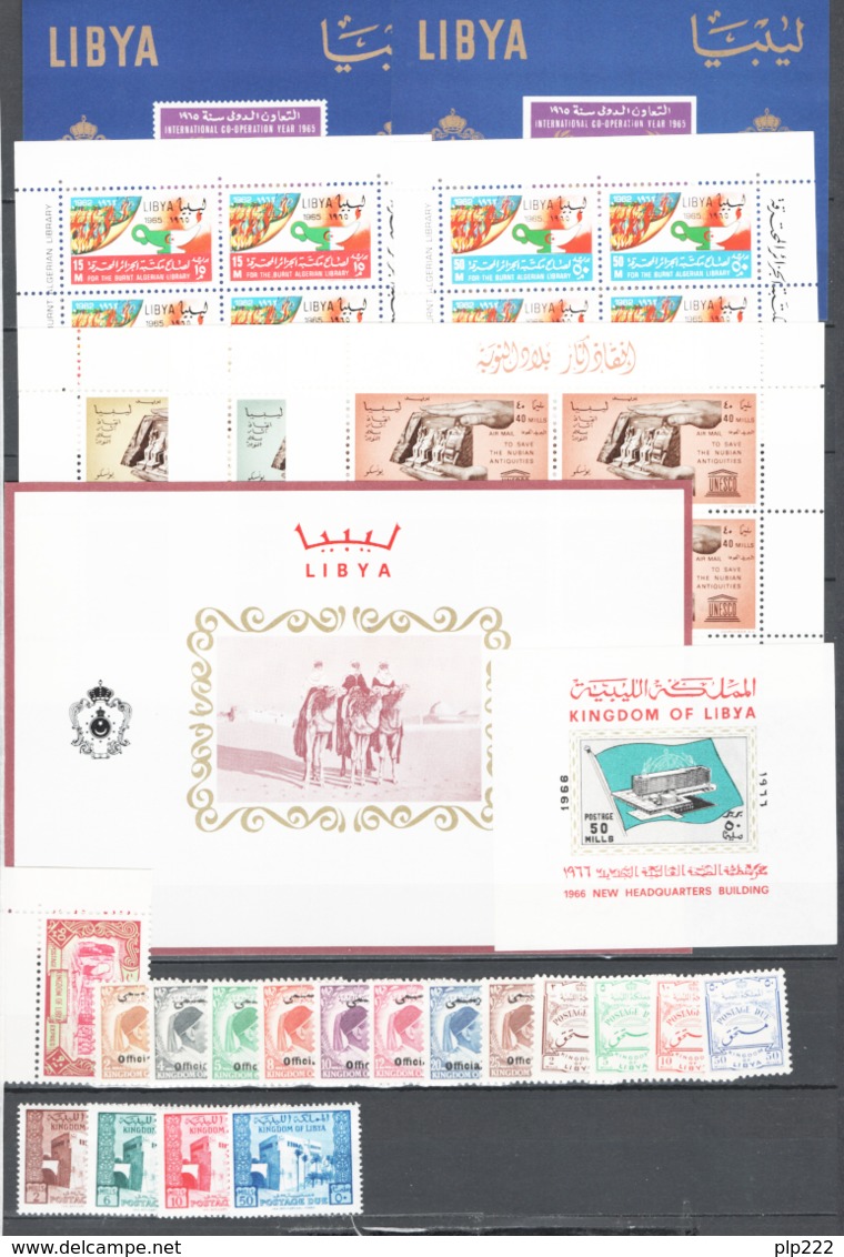 Libia 1952/71 Almost Complete Collection 250 Val.+18 S/S **/MNH VF - Libye
