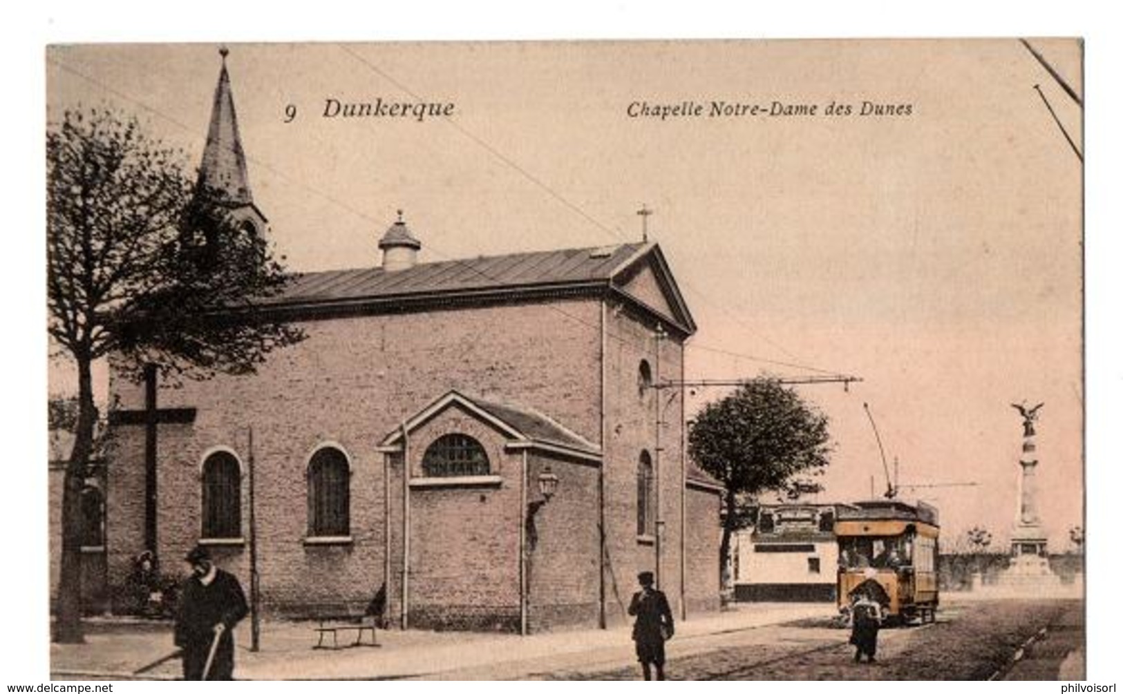 DUNKERQUE LA CHAPELLE N. D. DES DUNES OMNIBUS CARTE COULEUR ANIMEE - Dunkerque