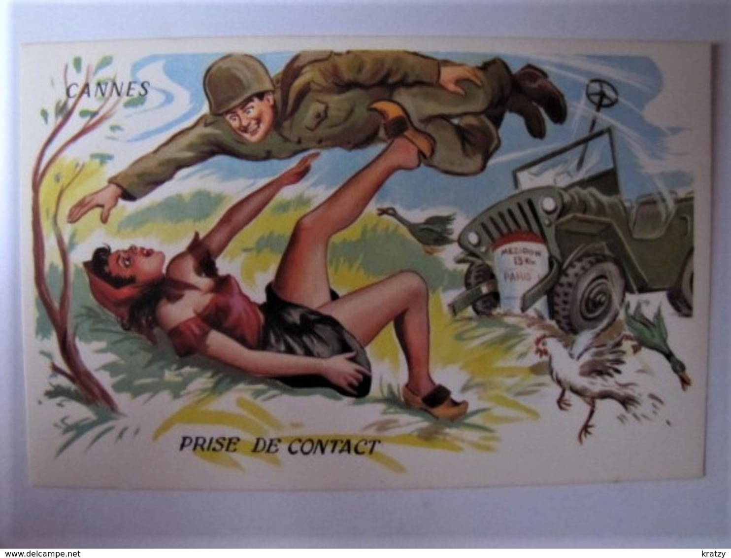 MILITARIA - Cannes - Prise De Contact - Humor