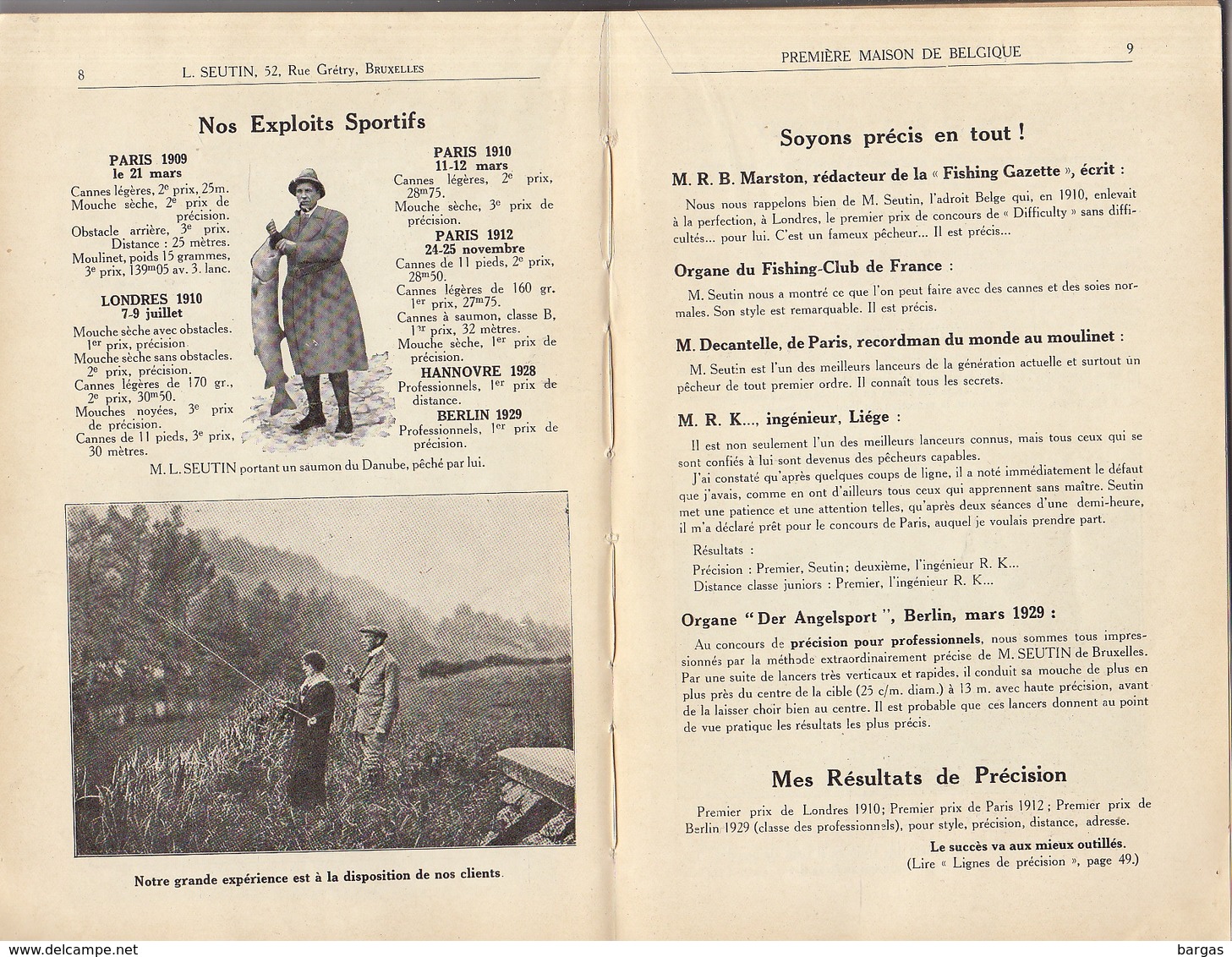 Rare Livre Catalogue De Pêche Léon Seutin Bruxelles Mouche Lancer Moulinet Canne Truite Saumon - 1901-1940